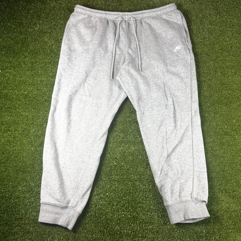 Nike Mens Sportswear Club Fleece Joggers Heather Gray Sweatpants XXL BV2671-063